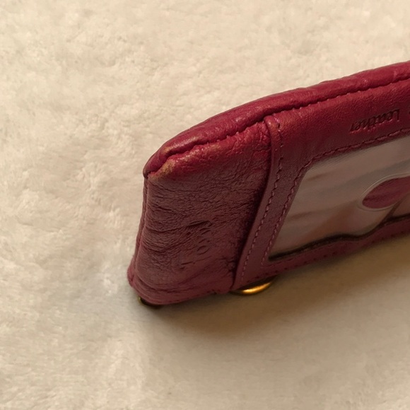 Fossil Pink Leather key/ cardholder pouch - Picture 4 of 8
